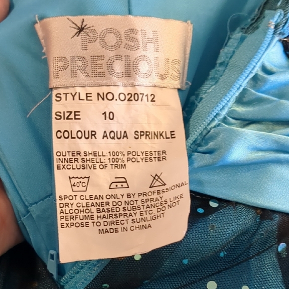 Posh Blue Formal Gown Sleeveless Spaghetti Strap Sweetheart - Picture 2 of 16